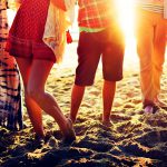 53032298 – teenagers friends beach party happiness concept